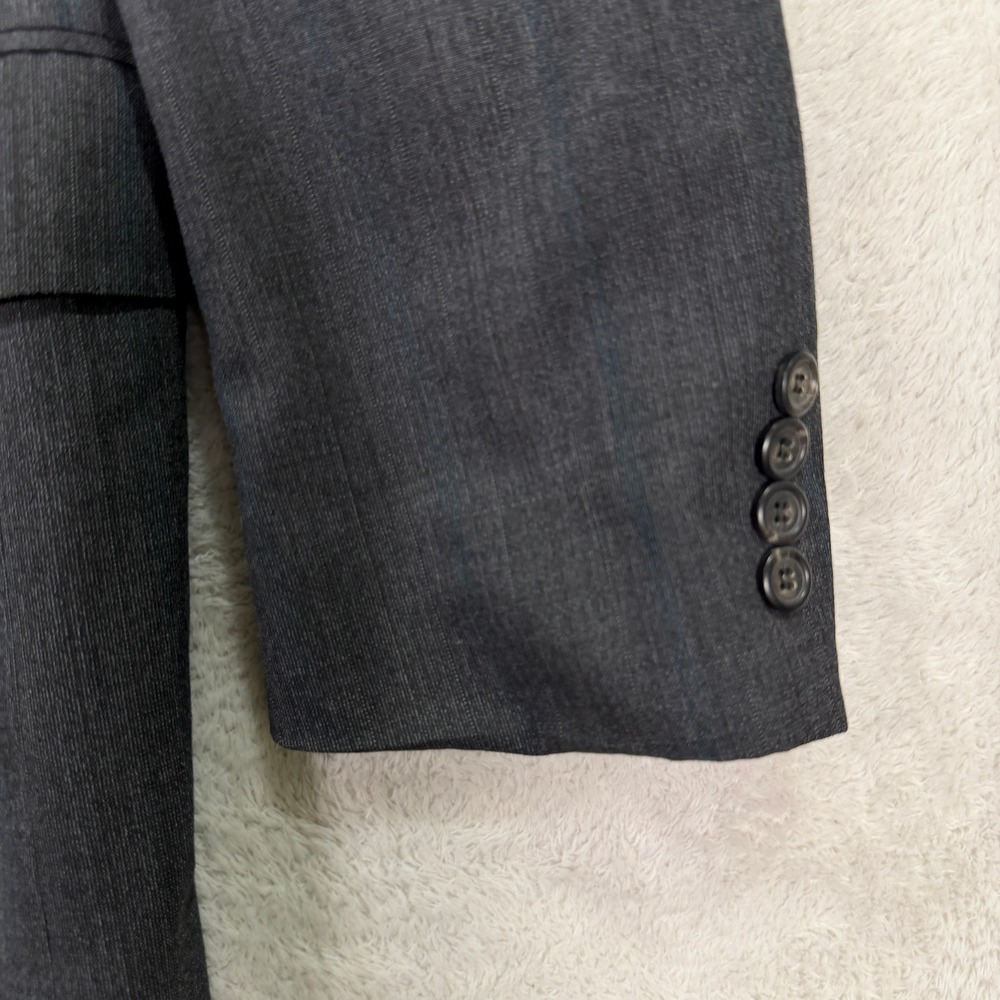 Polo University Ralph Lauren Mens 42R Blazer Charcoal Gray Stripe Sport Coat USA - Picture 3 of 10